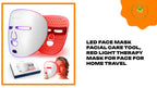 LED Face Mask Facial Care Tool, Red Light Therapy Mask For Face For Home Travel by@Outfy