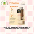 Portable Bottle Warmer With Night Light Baby Milk Warmer Milk Formula Warmer For Home Travel With 6 Heating Levels by@Outfy
