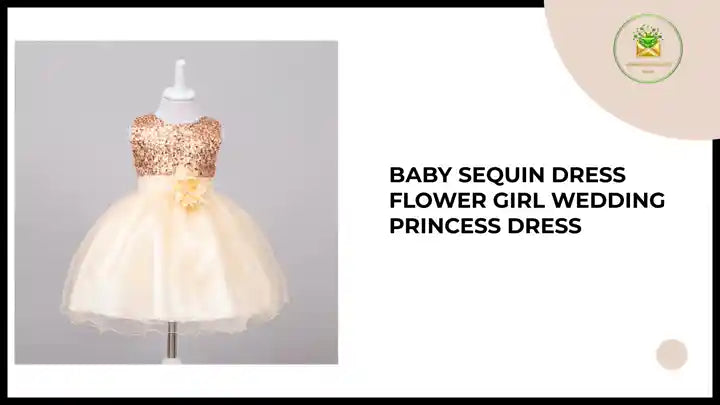 Baby Sequin Dress Flower Girl Wedding Princess Dress by@Outfy