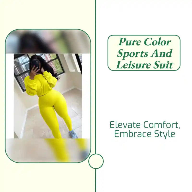Pure Color Sports and Leisure Suit by@Outfy