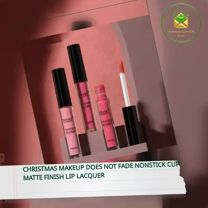 Christmas Makeup Does Not Fade Nonstick Cup Matte Finish Lip Lacquer by@Outfy