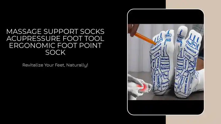 Massage Support Socks Acupressure Foot Tool Ergonomic Foot Point Sock by@Outfy