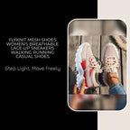 Flyknit Mesh Shoes Women's Breathable Lace-up Sneakers Walking Running Casual Shoes by@Outfy