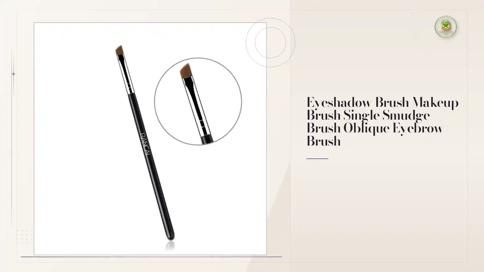Eyeshadow Brush Makeup Brush Single Smudge Brush Oblique Eyebrow Brush by@Outfy