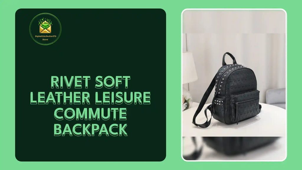 Rivet Soft Leather Leisure Commute Backpack by@Outfy