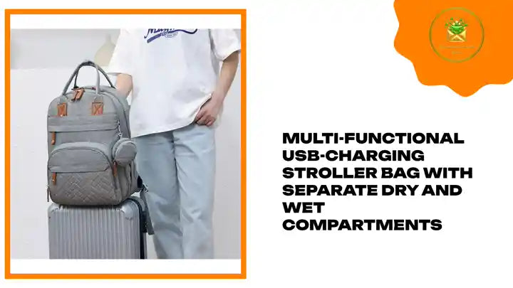 Multi-functional USB-charging Stroller Bag With Separate Dry And Wet Compartments by@Outfy