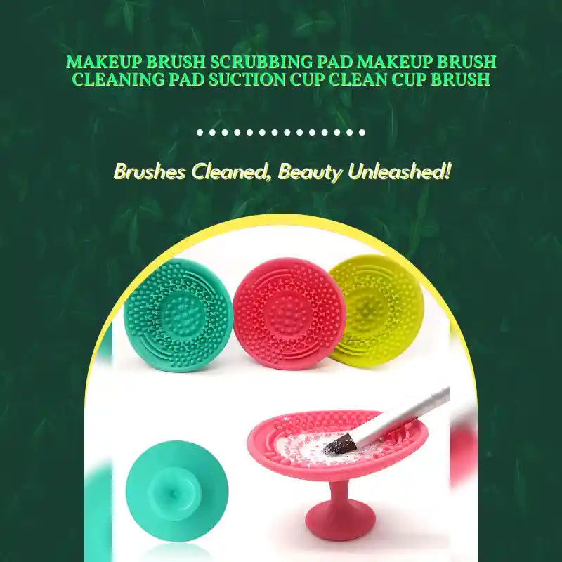 Makeup Brush Scrubbing Pad Makeup Brush Cleaning Pad Suction Cup Clean Cup Brush by@Outfy