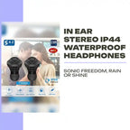 In Ear Stereo IP44 Waterproof Headphones by@Outfy