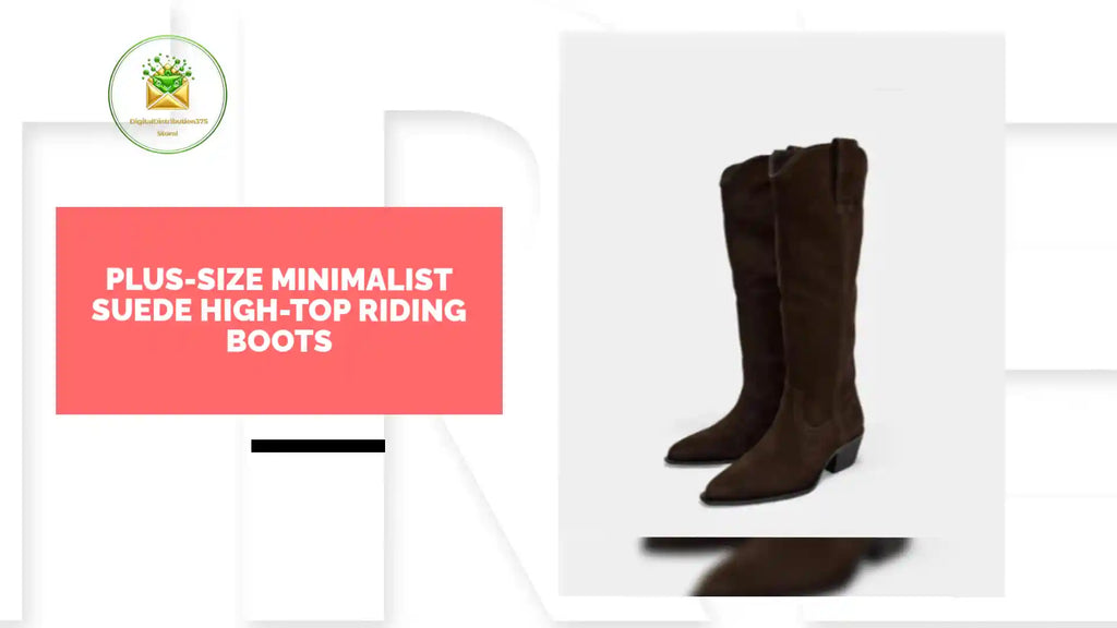Plus-size Minimalist Suede High-top Riding Boots by@Outfy