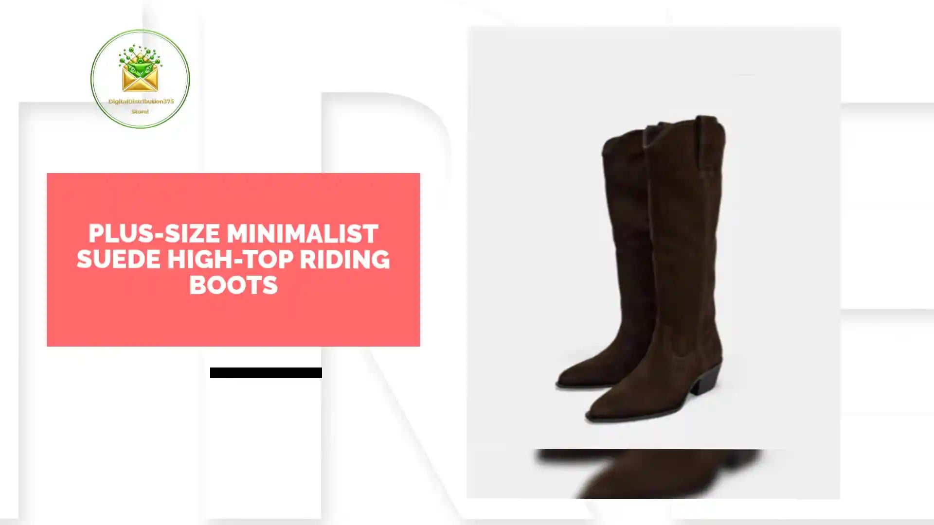 Plus-size Minimalist Suede High-top Riding Boots by@Outfy