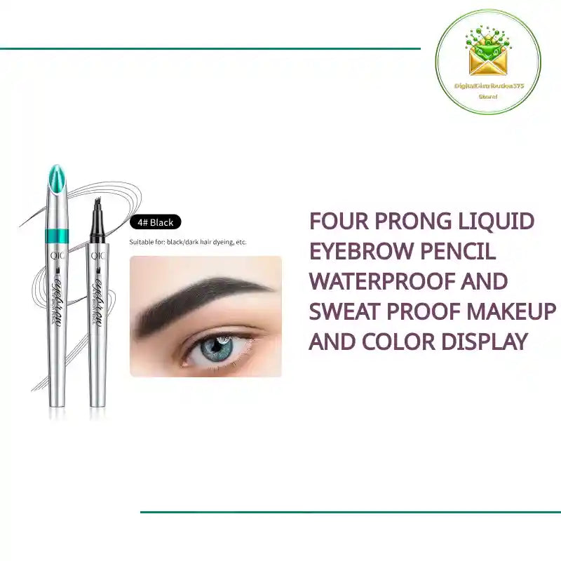 Four Prong Liquid Eyebrow Pencil Waterproof And Sweat Proof Makeup And Color Display by@Outfy