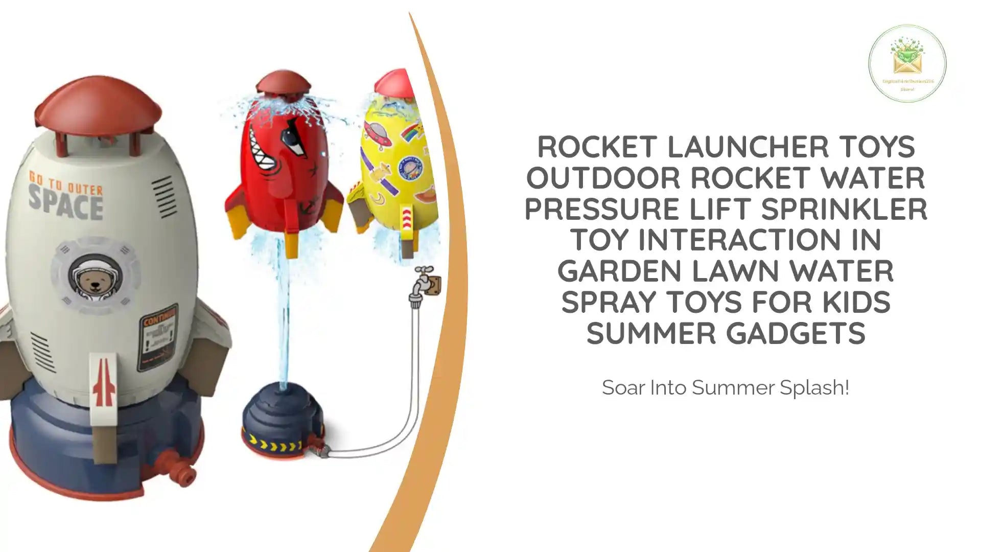 Rocket Launcher Toys Outdoor Rocket Water Pressure Lift Sprinkler Toy Interaction In Garden Lawn Water Spray Toys For Kids Summer Gadgets by@Outfy