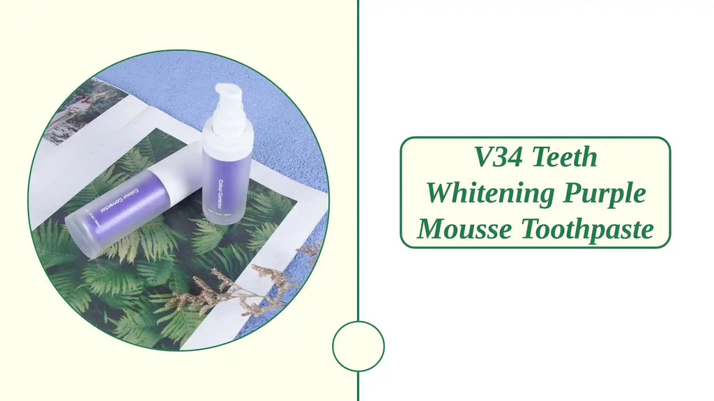 V34 Teeth Whitening Purple Mousse Toothpaste by@Outfy