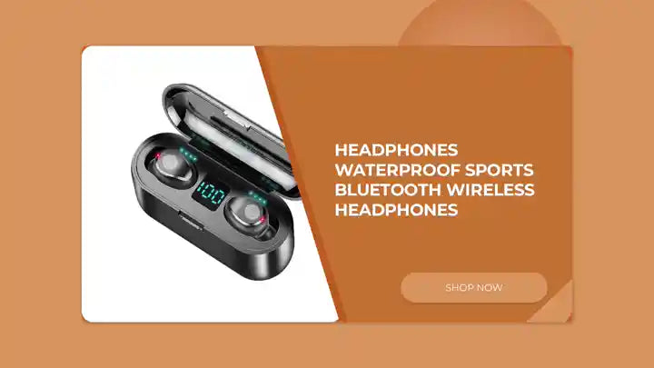Headphones Waterproof Sports Bluetooth Wireless Headphones by@Outfy