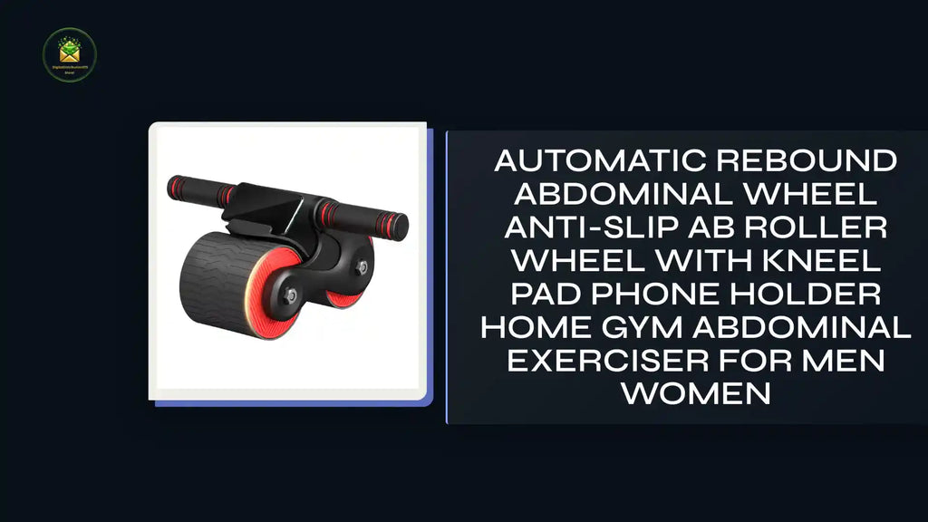 Automatic Rebound Abdominal Wheel Anti-slip AB Roller Wheel with Kneel Pad Phone Holder Home Gym Abdominal Exerciser for Men Women by@Outfy