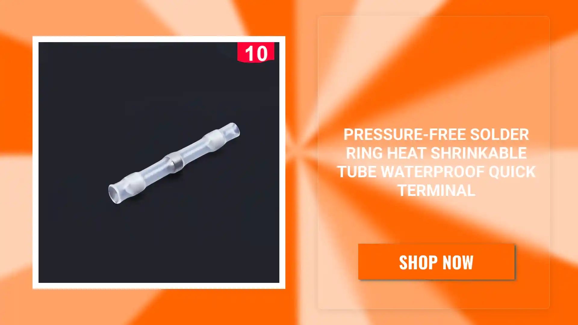 Pressure-Free Solder Ring Heat Shrinkable Tube Waterproof Quick Terminal by@Outfy