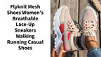 Flyknit Mesh Shoes Women's Breathable Lace-up Sneakers Walking Running Casual Shoes by@Outfy