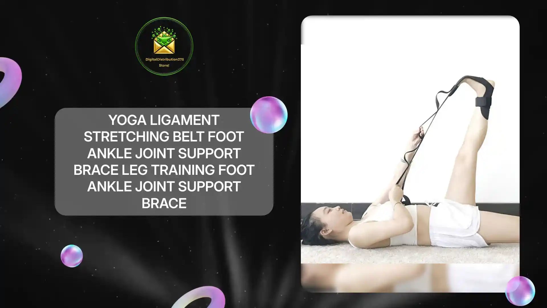 Yoga Ligament Stretching Belt Foot Ankle Joint Support Brace Leg Training Foot Ankle Joint Support Brace by@Outfy