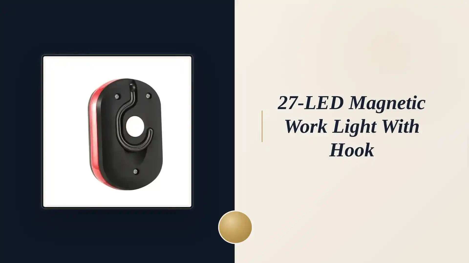 27-LED Magnetic Work Light with Hook by@Outfy