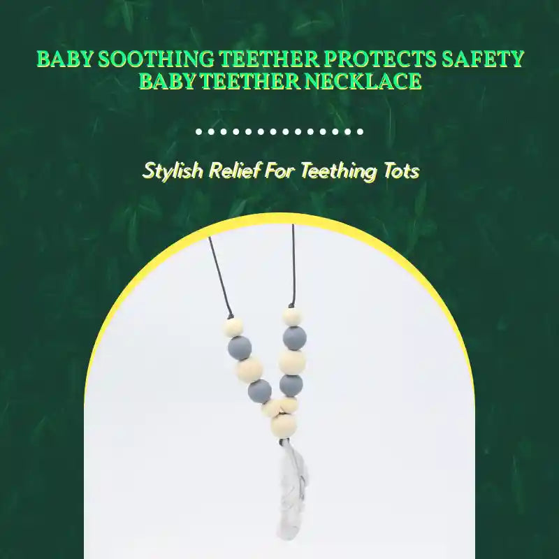 Baby Soothing Teether Protects Safety Baby Teether Necklace by@Outfy
