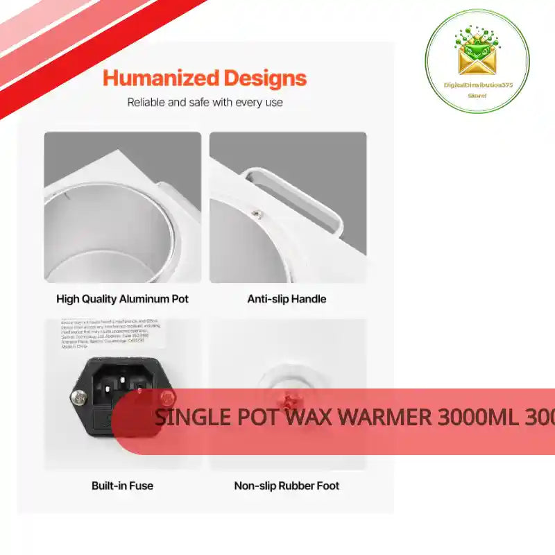 Single Pot Wax Warmer 3000ML 300W Professional Wax Warmer For Hair Removal by@Outfy