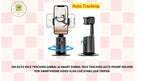 360 Auto Face Tracking Gimbal AI Smart Gimbal Face Tracking Auto Phone Holder For Smartphone Video Vlog Live Stabilizer Tripod by@Outfy