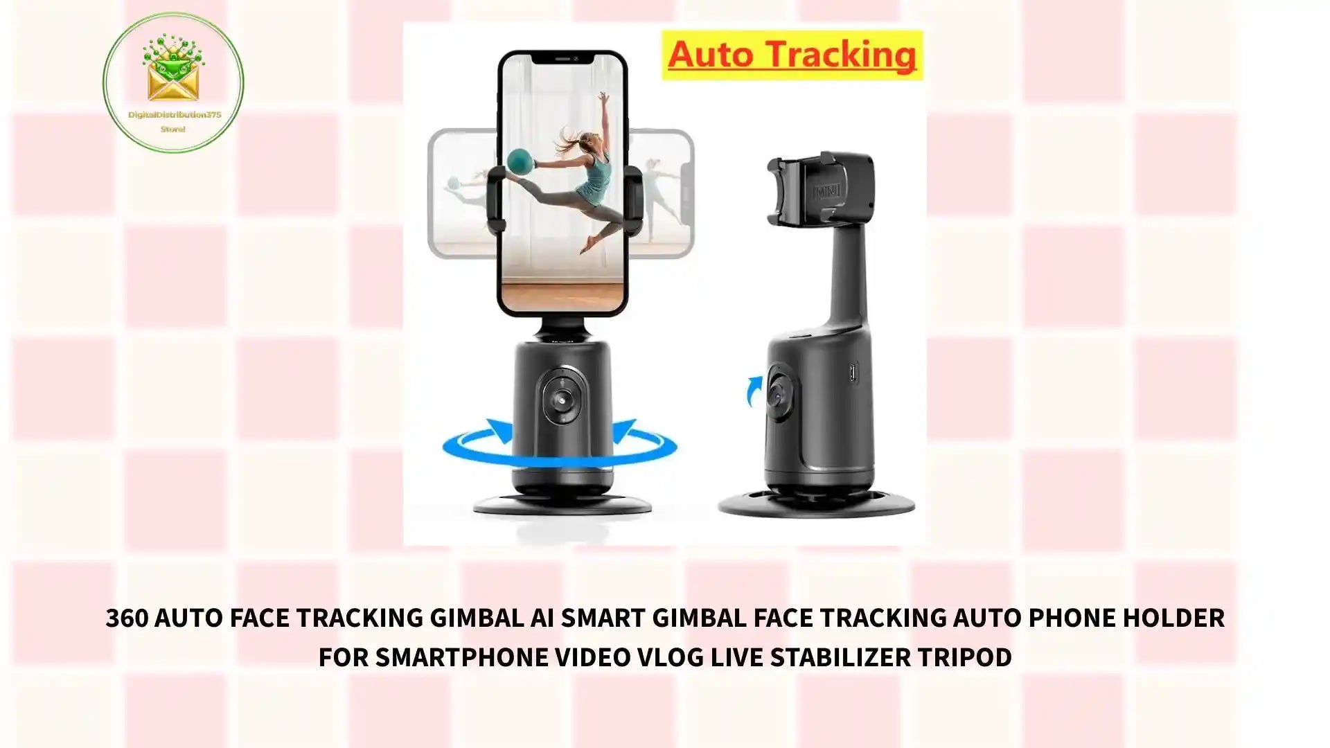 360 Auto Face Tracking Gimbal AI Smart Gimbal Face Tracking Auto Phone Holder For Smartphone Video Vlog Live Stabilizer Tripod by@Outfy