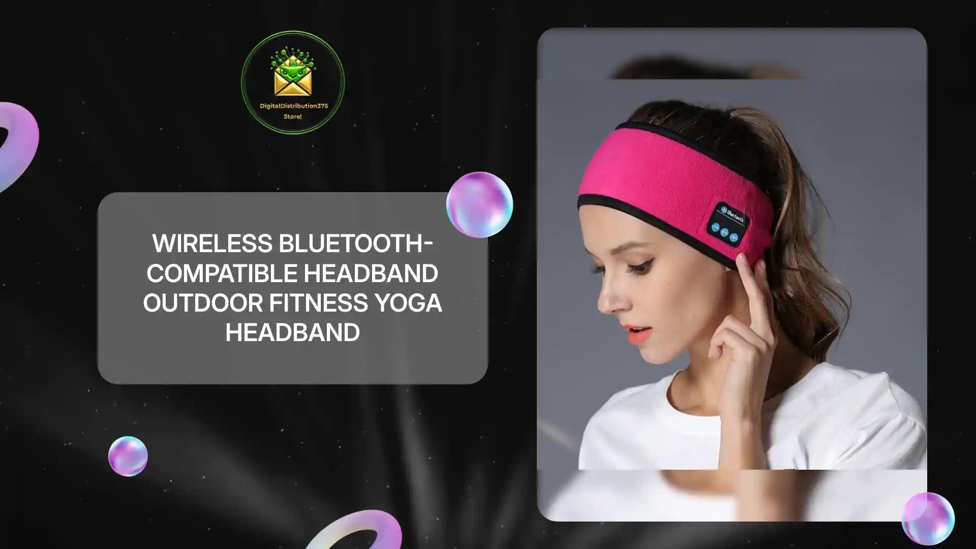 Wireless Bluetooth-compatible Headband Outdoor Fitness Yoga Headband by@Outfy