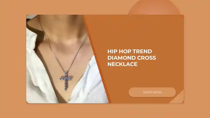 Hip Hop Trend Diamond Cross Necklace by@Outfy